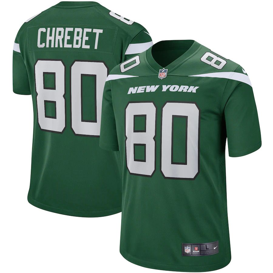 Men New York Jets #80 Wayne Chrebet Nike Gotham Green Game Retired Player NFL Jersey->new york jets->NFL Jersey